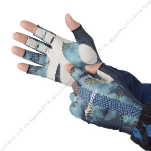 Перчатки для рыбалки летние Aquatic UPF50+ (цвет: pike camo blue, размер XXL/XXXL) Перчатки для рыбалки летние Aquatic UPF50+ (цвет: pike camo blue, размер XXL/XXXL)