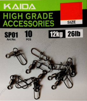 Вертлюг с проволочной застежкой Kaida Roling Swivel With Nice Snap SP01-12 Вертлюг с проволочной застежкой Kaida Roling Swivel With Nice Snap SP01-12