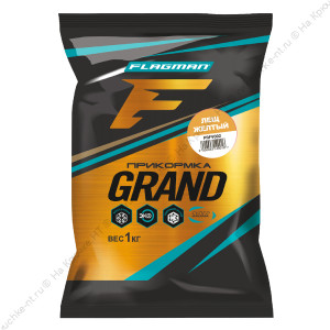 FLAGMAN Прикормка для рыбы GRAND Лещ Желтый 1кг FLAGMAN Прикормка для рыбы GRAND Лещ Желтый 1кг